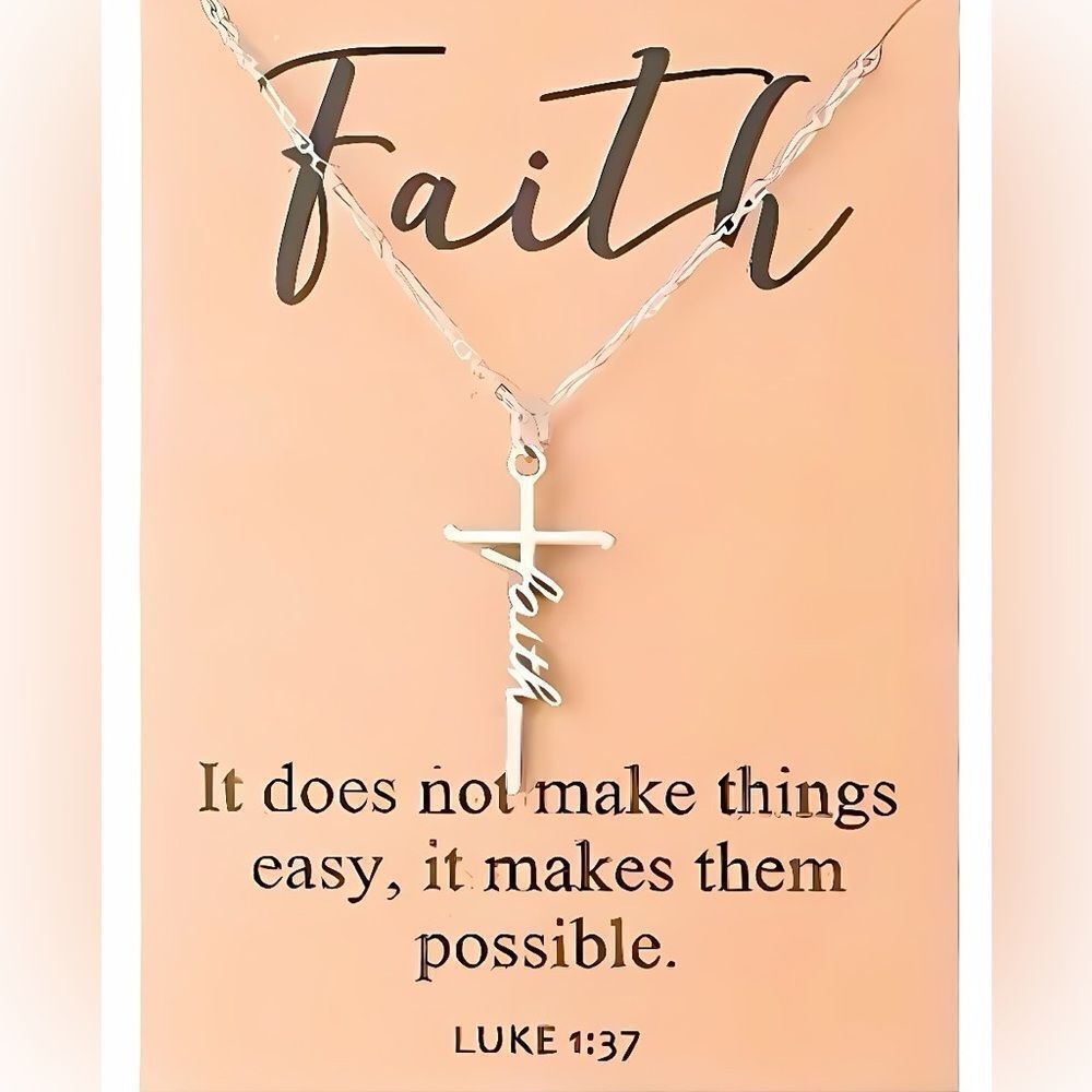 NWT GORGEOUSLY DELICATE STAINLESS STEEL FAITH NECKLACE OTHER STYLES AVAILABLE